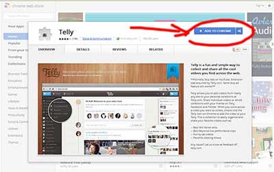 Telly in Google Chrome Store