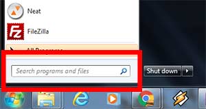 Search Windows for files and settings