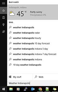 Cortana Windows 10