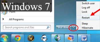 Restart Windows 7